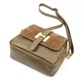 Luka 25-034 bézs női bőr válltáska 21 x 19 x 10 cm