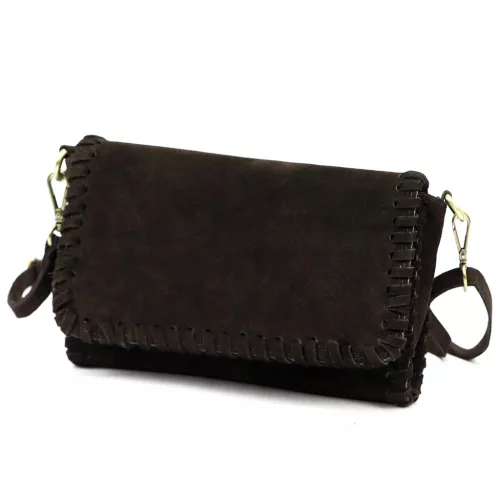 Luka 25-028 sötétbarna női bőr válltáska 22 x 13 x 6 cm