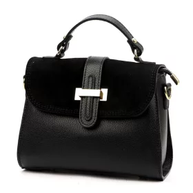   Luka 25-035 fekete női bőr kézitáska, válltáska 24.5 x 19 x 10 cm