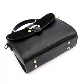   Luka 25-035 fekete női bőr kézitáska, válltáska 24.5 x 19 x 10 cm