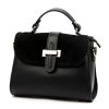 Luka 25-035 fekete női bőr kézitáska, válltáska 24.5 x 19 x 10 cm