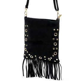   Luka 25-037 fekete női bőr válltáska, mobiltartó 22 x 24 x 4 cm