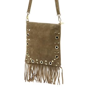   Luka 25-037 homokszínű női bőr válltáska, mobiltartó 22 x 24 x 4 cm