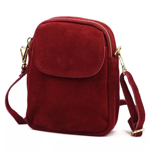 Luka 25-038 bordó női bőr válltáska 15 x 20 x 7 cm