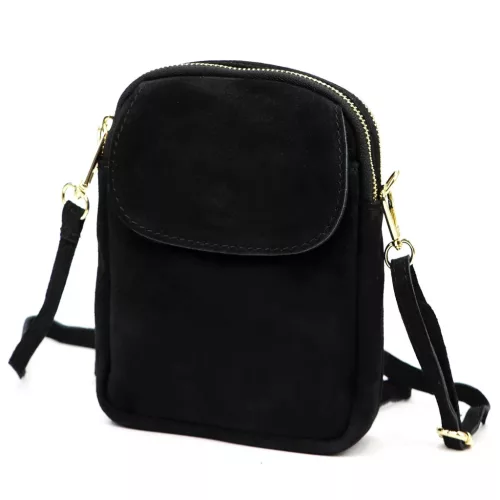 Luka 25-038 fekete női bőr válltáska 15 x 20 x 7 cm