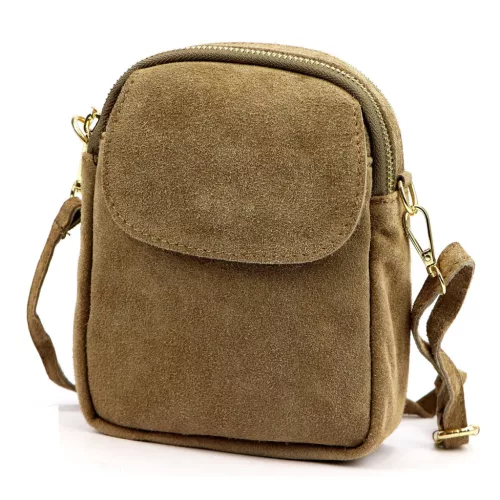 Luka 25-038 mogyoró női bőr válltáska 15 x 20 x 7 cm