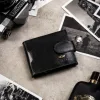 Peterson PTN SET3-N78L-VT-5433 BLACK fekete férfi marhabőr pénztárca ajándék szett
