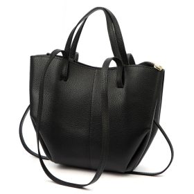   Luka 24-082 DOLLARO fekete női bőr kézitáska, válltáska 31 x 25 x 11 cm