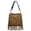 Luka 25-022 női bőr taupe válltáska 33 x 30 x 6 cm