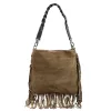 Luka 25-022 női bőr taupe válltáska 33 x 30 x 6 cm