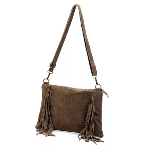 Luka 25-021 taupe női bőr válltáska 31 x 21 x 5 cm