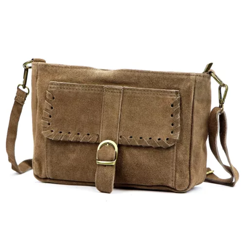 Luka 25-024 drapp női bőr oldaltáska 27 x 18 x 7 cm