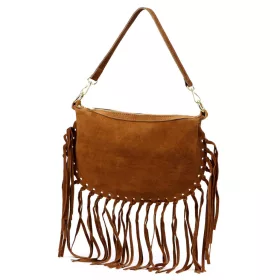 Luka 25-015 konyakbarna női bőr kézitáska 34 x 21 x 5 cm