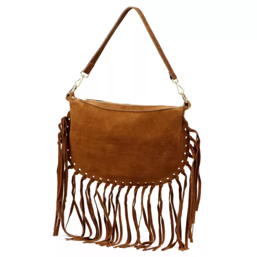 Luka 25-015 konyakbarna női bőr kézitáska 34 x 21 x 5 cm