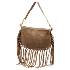   Luka 25-015 homokszínű női bőr kézitáska, válltáska 34 x 21 x 5 cm