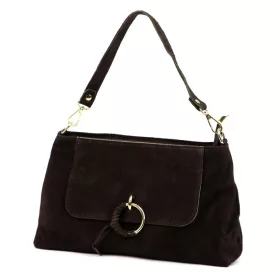   Luka 25-014 sötétbarna női bőr kézitáska, válltáska 30 x 19 x 9 cm