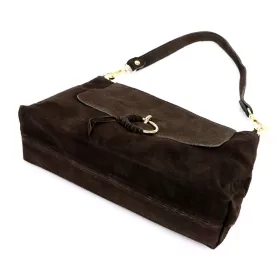   Luka 25-014 sötétbarna női bőr kézitáska, válltáska 30 x 19 x 9 cm