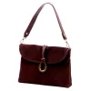 Luka 25-002 bordó női bőr válltáska 31 x 21 x 7 cm