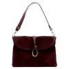 Luka 25-002 bordó női bőr válltáska 31 x 21 x 7 cm