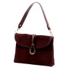 Luka 25-002 bordó női bőr válltáska 31 x 21 x 7 cm
