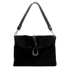 Luka 25-002 fekete női bőr válltáska 31 x 21 x 7 cm