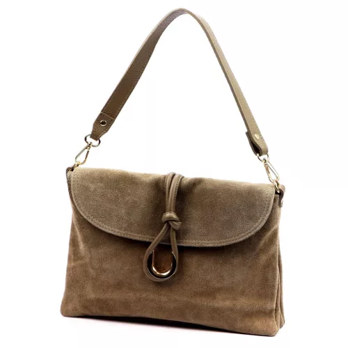 Luka 25-002 drapp női bőr válltáska 31 x 21 x 7 cm