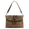 Luka 25-002 drapp női bőr válltáska 31 x 21 x 7 cm