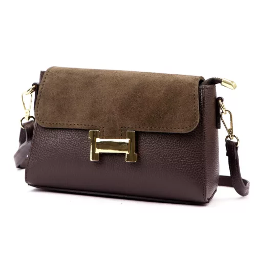 Luka 20-097 barna női bőr válltáska 22 x 14 x 10.5 cm