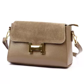   Luka 20-097 homokszínű női bőr válltáska 22 x 14 x 10.5 cm