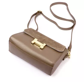   Luka 20-097 homokszínű női bőr válltáska 22 x 14 x 10.5 cm