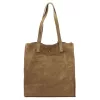 Luka 25-041 taupe női velúr bőr válltáska 33 x 31 x 11 cm