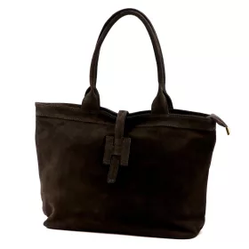  Luka 25-007 2w1 barna női velúr bőr válltáska 42 x 28 x 16 cm