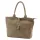 Luka 25-007 2w1 taupe női velúr bőr kézitáska 42 x 28 x 16 cm
