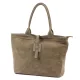 Luka 25-007 2w1 taupe női velúr bőr kézitáska 42 x 28 x 16 cm
