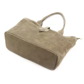   Luka 25-007 2w1 taupe női velúr bőr kézitáska 42 x 28 x 16 cm