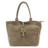 Luka 25-007 2w1 taupe női velúr bőr kézitáska 42 x 28 x 16 cm