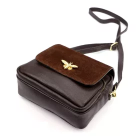 Luka 19-68-05 barna női bőr válltáska 21 x 18 x 10 cm