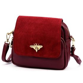 Luka 19-68-05 bordó női bőr válltáska 21 x 18 x 10 cm