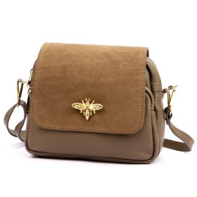 Luka 19-68-05 drapp női bőr válltáska 21 x 18 x 10 cm