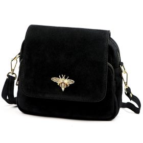 Luka 19-68 Bzzz fekete női bőr válltáska 21 x 18 x 10 cm