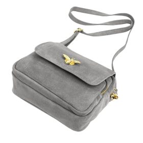   Luka 19-68 Bzzz szürke női bőr válltáska 21 x 18 x 10 cm