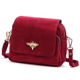 Luka 19-68 Bzzz bordó női bőr válltáska 21 x 18 x 10 cm