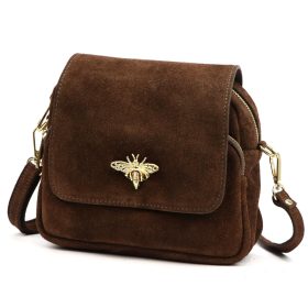 Luka 19-68 Bzzz barna női bőr válltáska 21 x 18 x 10 cm