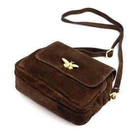 Luka 19-68 Bzzz barna női bőr válltáska 21 x 18 x 10 cm