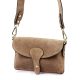 Luka 24-071 taupe női velúr bőr bőr kézitáska 22.5 x 14.5 x 4.5 cm