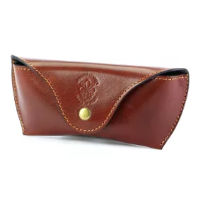   Florence ITN-01 konyak bőr szemüveg tartó 18.5 x 8 x 3.5 cm