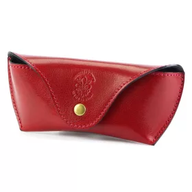   Florence ITN-01 piros bőr szemüveg tartó 18.5 x 8 x 3.5 cm