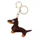 Florence BRE-DOG-1 barna női marhabőr kiegészítő 8.5 x 5.5 x 1 cm