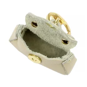   Florence BRE-BAG-1 bézs női marhabőr kiegészítő 7.5 x 5 x 2.5 cm