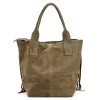 Luka 25-012 drapp női bőr shopper táska 40 x 33 x 17 cm